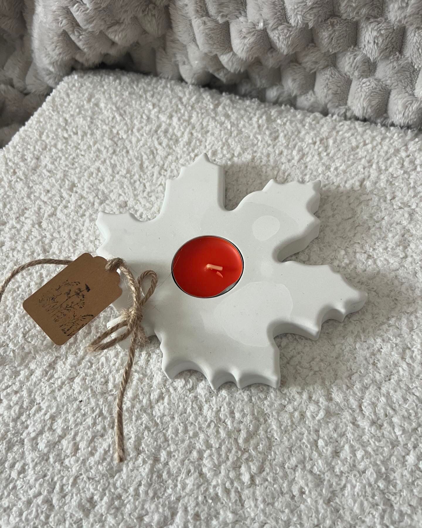 Teelicht als Ahornblatt 